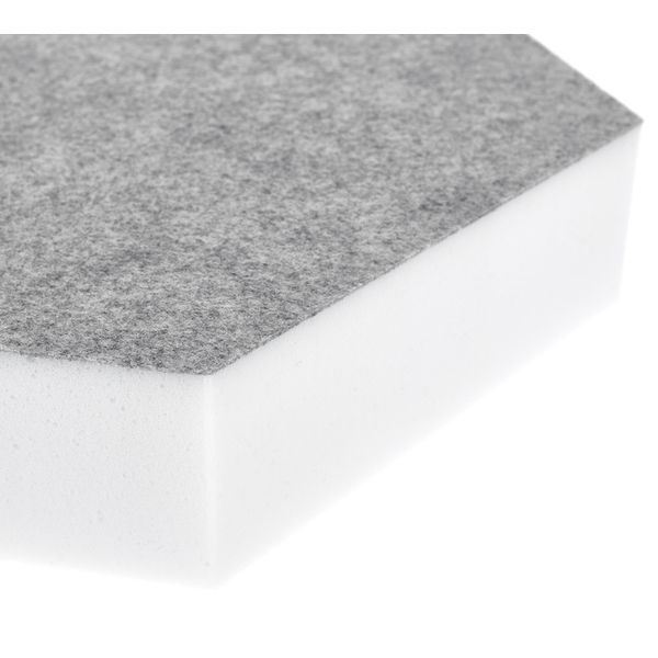 t.akustik Hexagon Melamine Light Grey 50