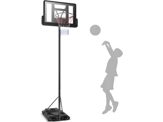 Panier de basket-ball sur pied 97x65x360cm hauteur réglable