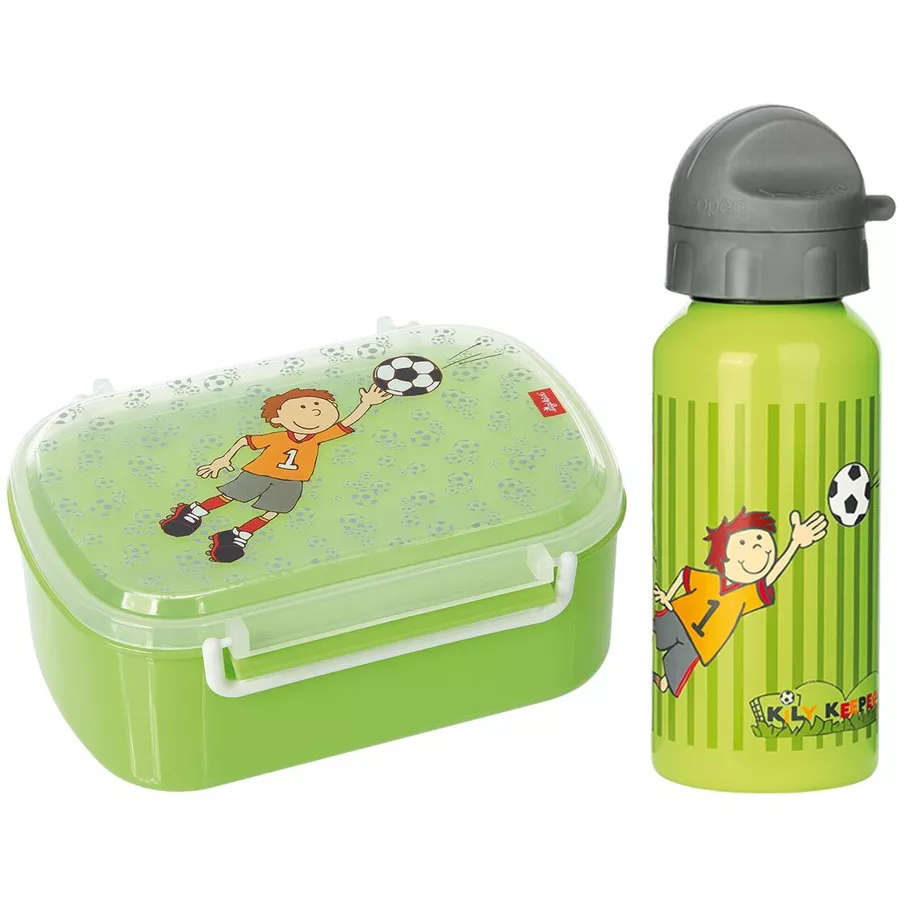 Sigikid Brotdose + Trinkflasche 2er Set grün