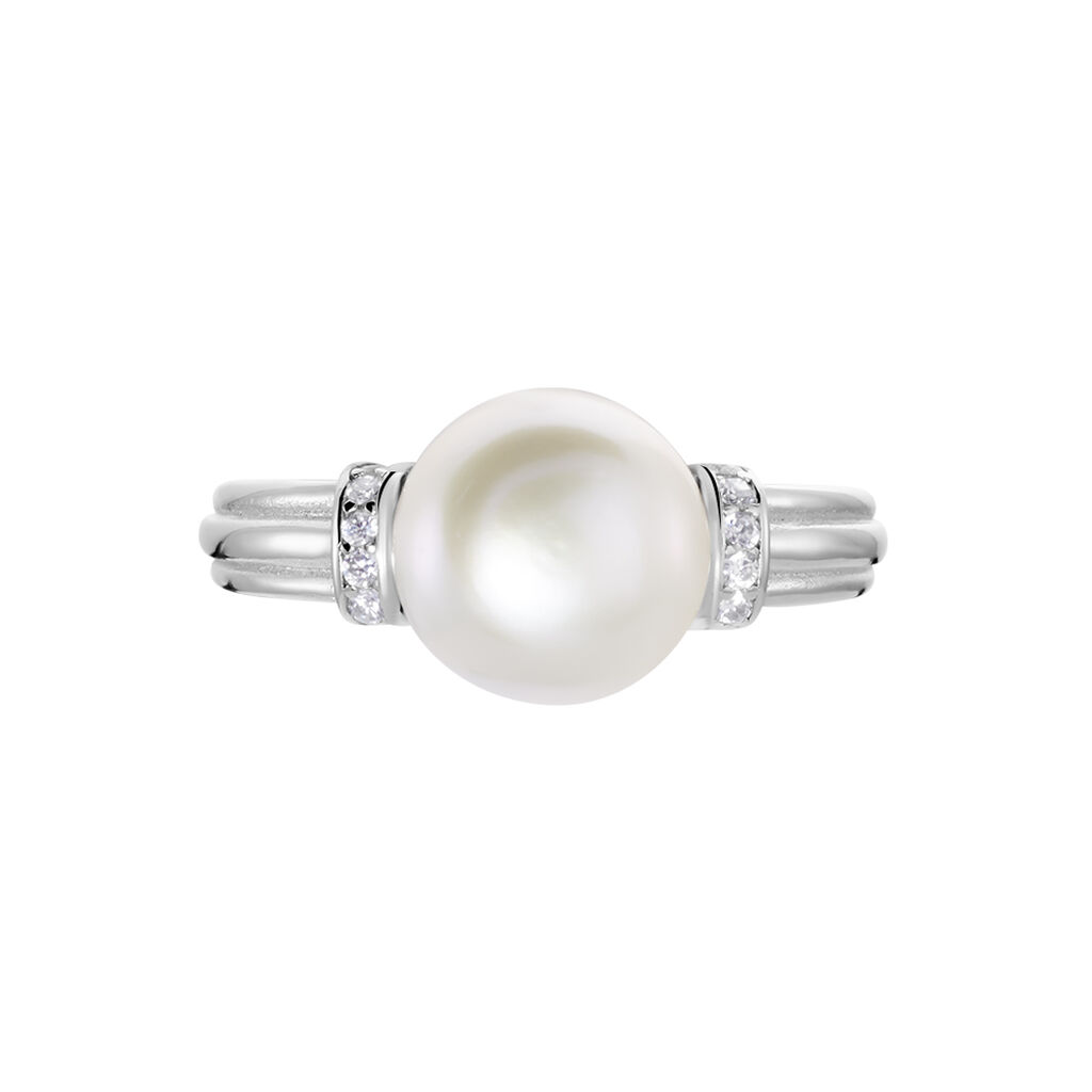 Bague Argent Icare Perle De Culture Oxyde De Zirconium