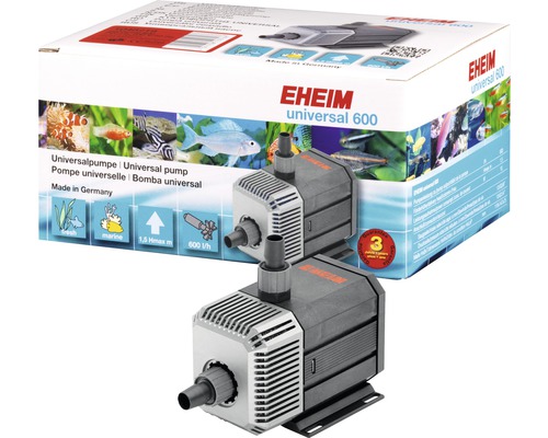 Universele pomp EHEIM 600, 3-aderige Schuko-stekker met 1,7 m kabel, 10 W