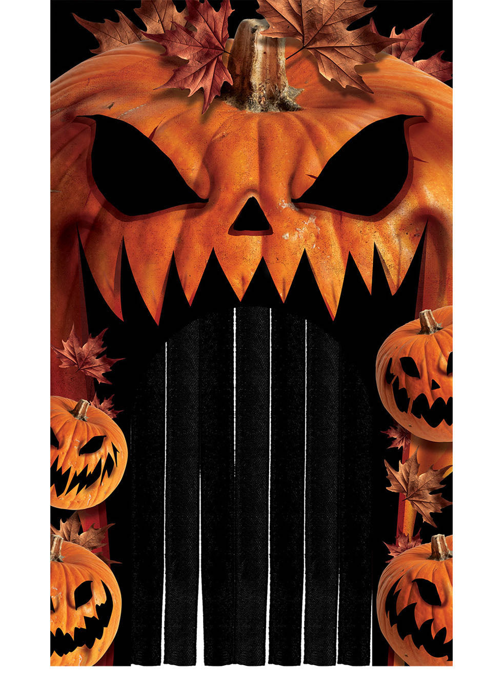 Halloween Deurgordijn Pompoen 2,45m