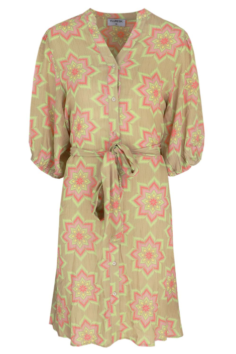 Fluresk groene dames jurk