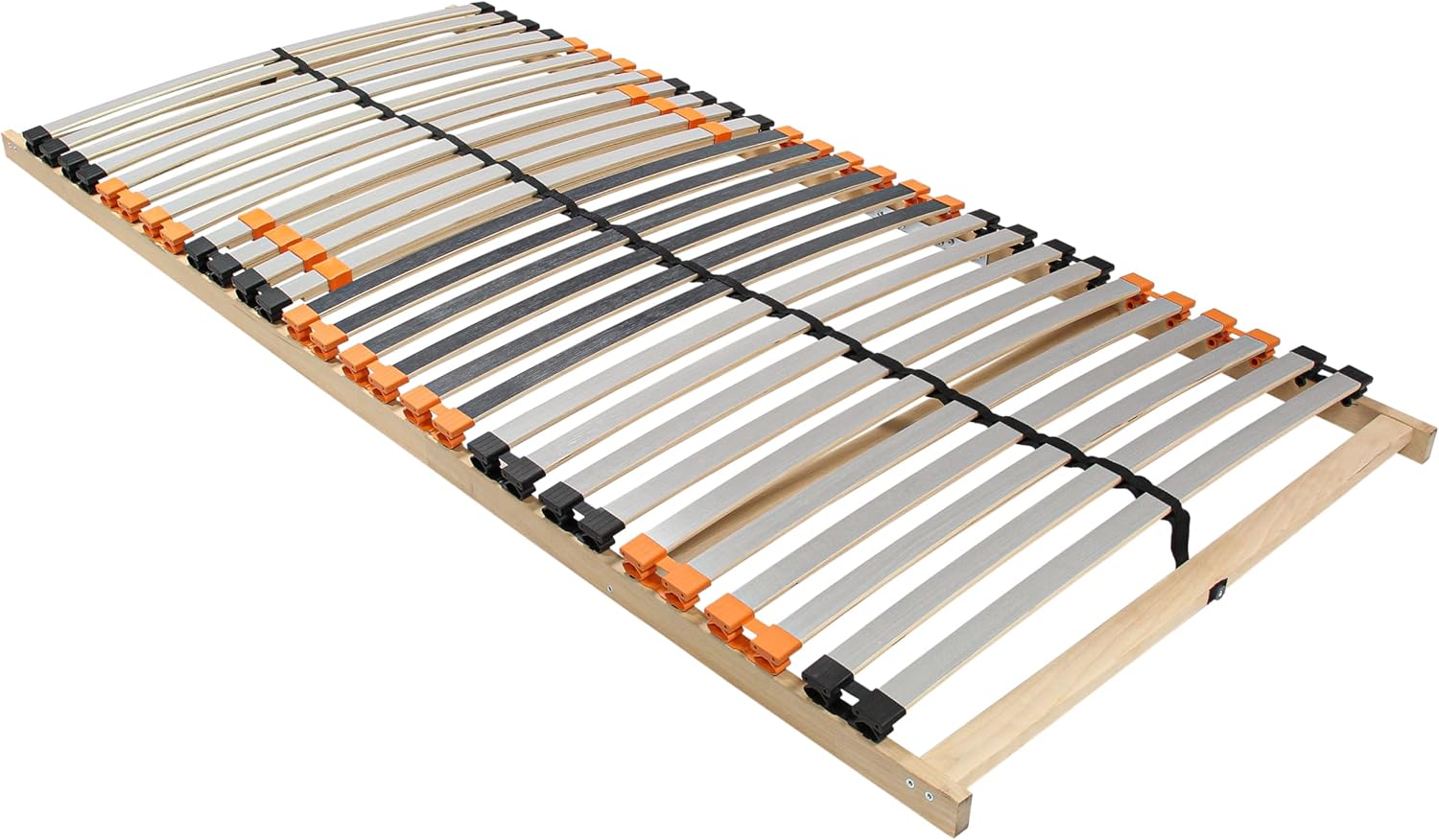 Mister Sandman Lattenrost 140x200 cm ErgoActive 7 Zonen einstellbare Härte Stabiler Lattenrahmen leise ergonomisch atmungsaktiv selbst zusammenbaubar Federholzrahmen kompatibel mit Allen Matratzen
