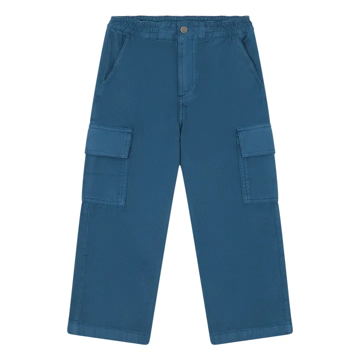 SMALLABLE BASICS Pantalon Cargo Garçon Denim | Océan