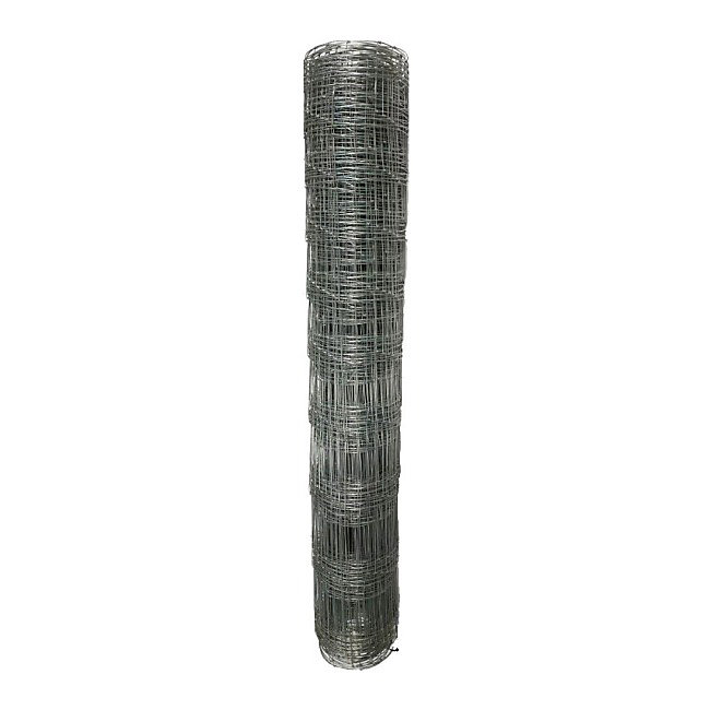 Rouleau de grillage noué Blooma - coloris galvanisé - L.50 m x H.1 m