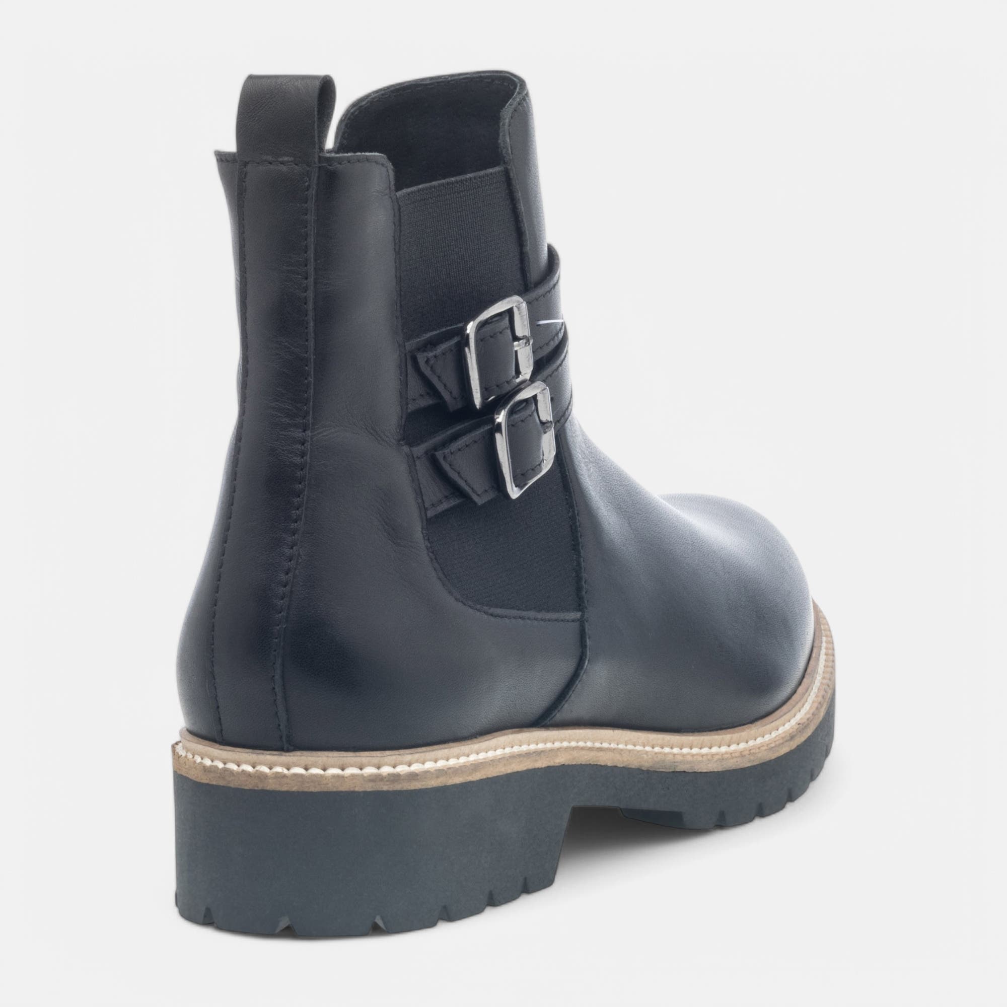 Bottines Femme en cuir noir