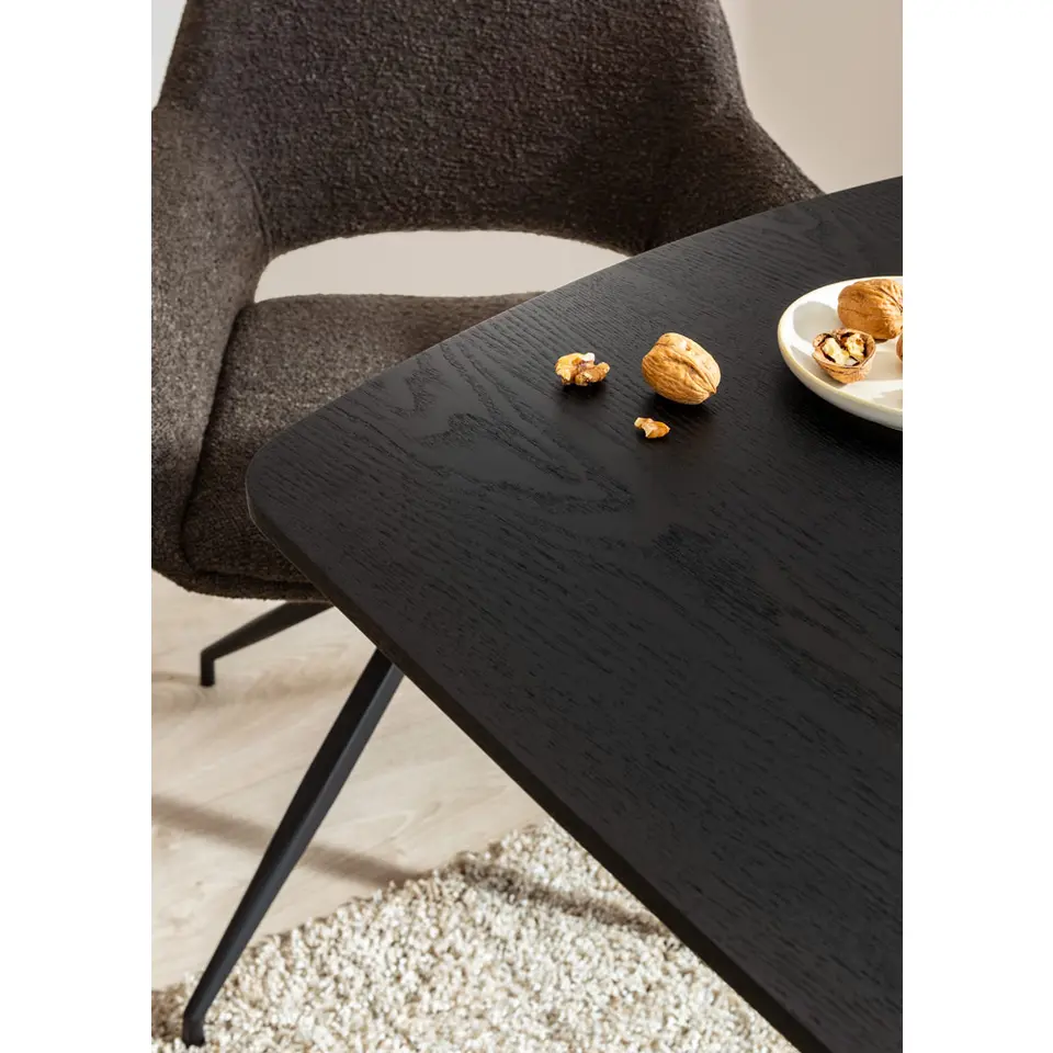 Eettafel Suzanne - zwart - 200x90 cm