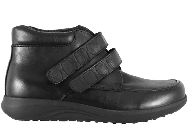 NEW FEET VINTERSTØVLE I SORT GLAT SKIND
