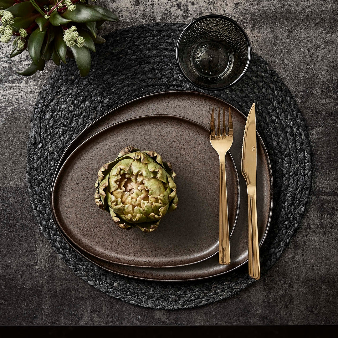 RAW  Organic middagstallerken - Metallic Brown