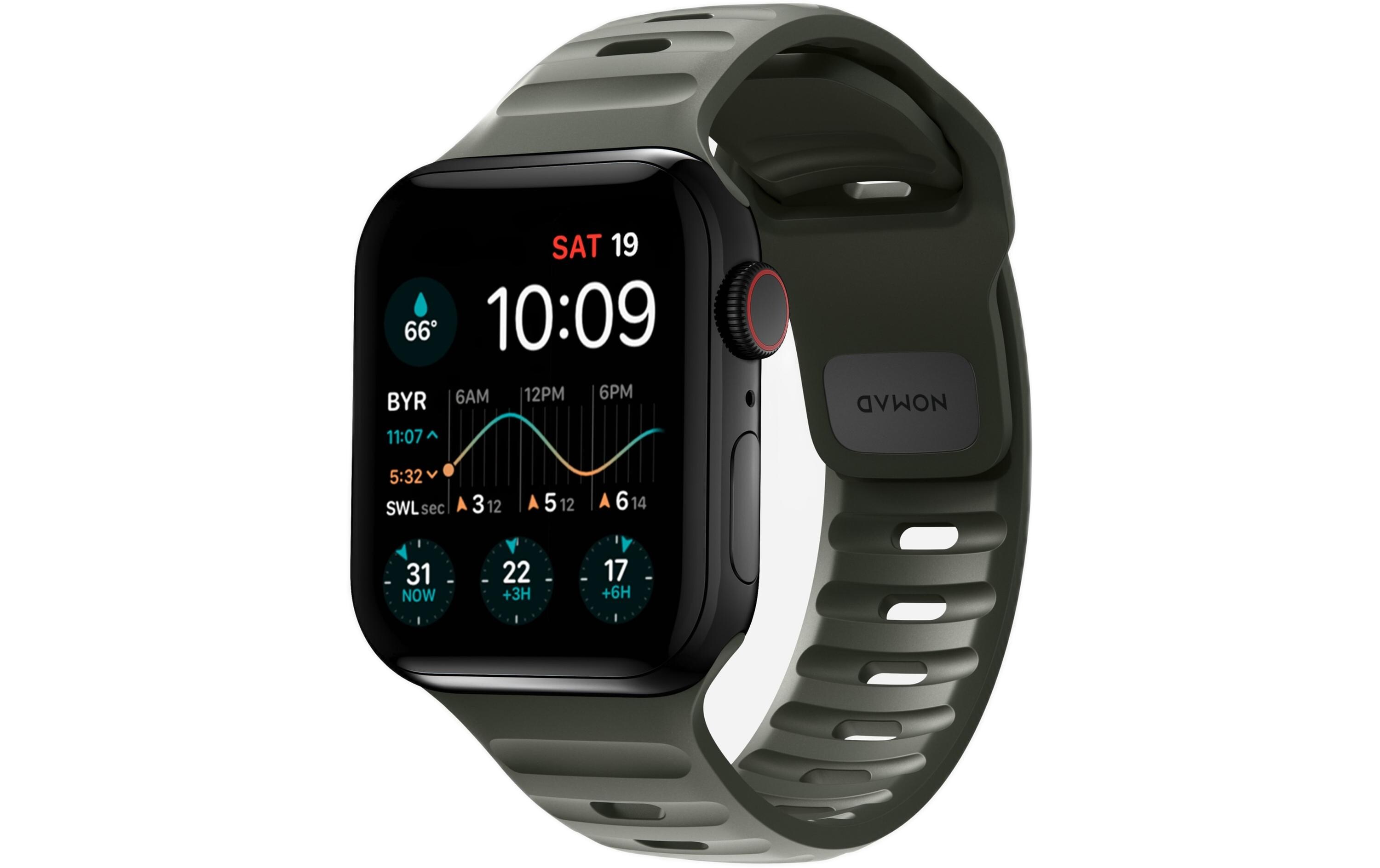 Armband Sport Ash GreenModernes Sportband aus weichem, flexiblem FKM-Gummi