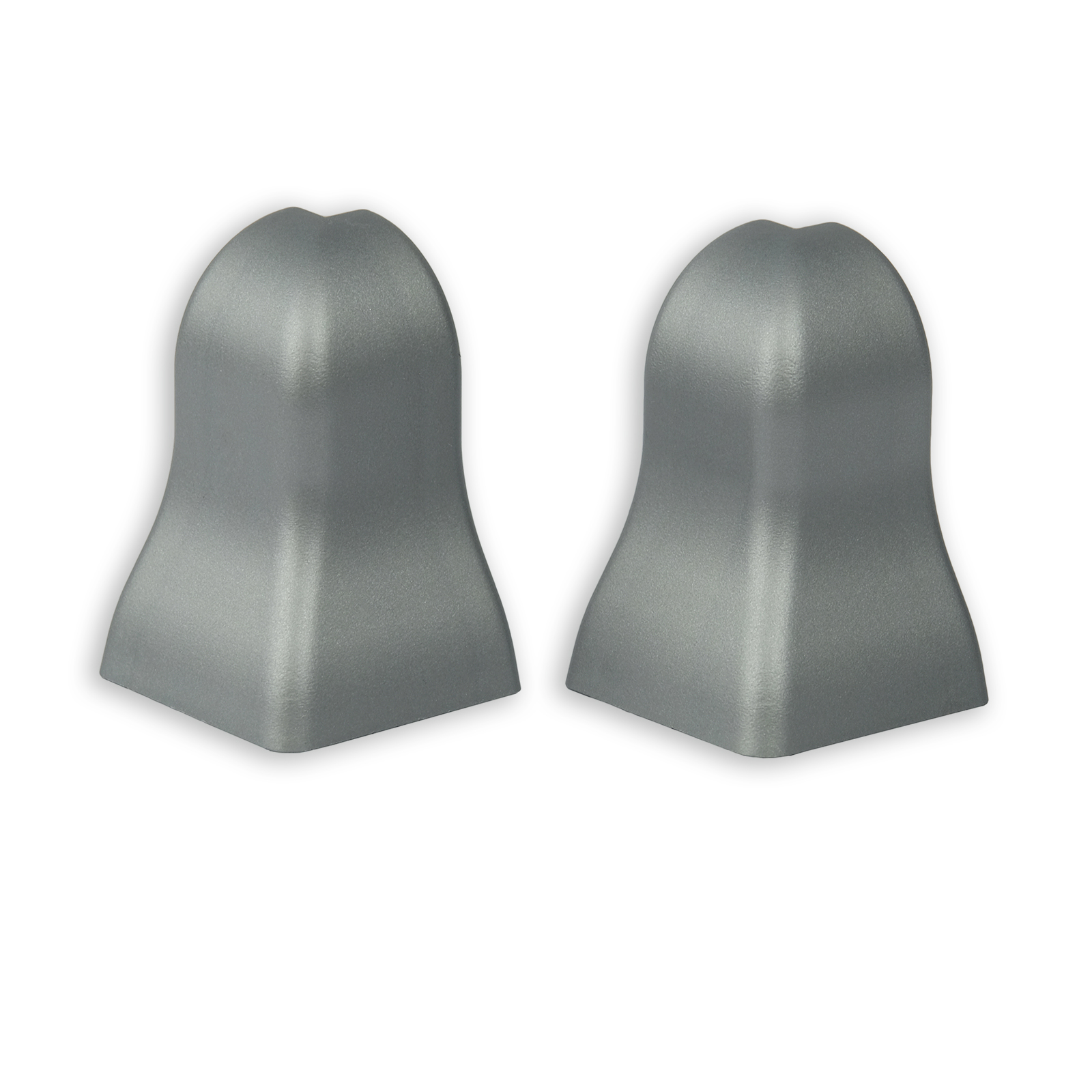 profitan 2er-Set Außenecken - Silber hell - für Sockelleisten: 40 mm hoch