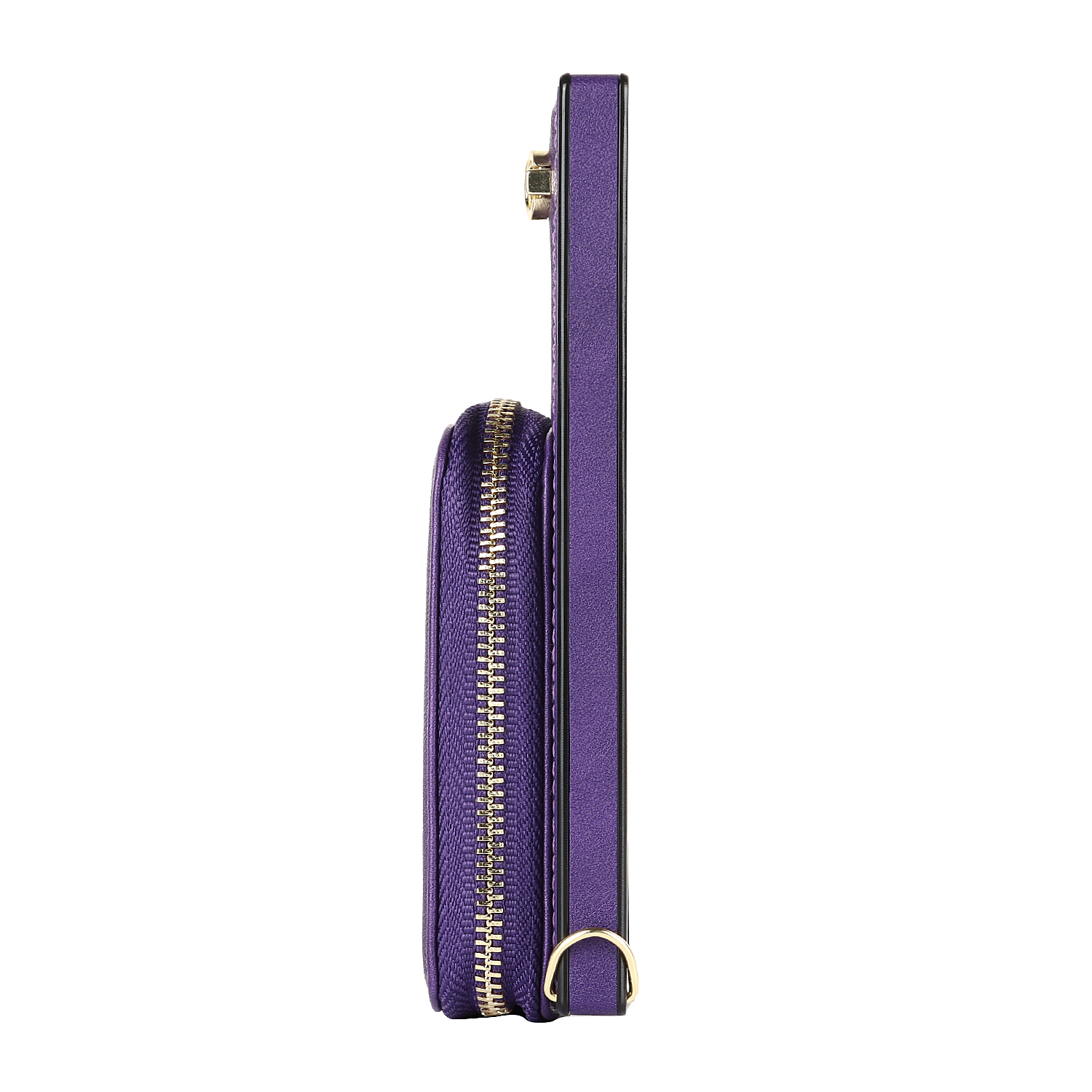 Samsung Galaxy S23 5G Necklace Leder Schutz Hülle mit Kartenfächer   Handykette (140cm) - Violett