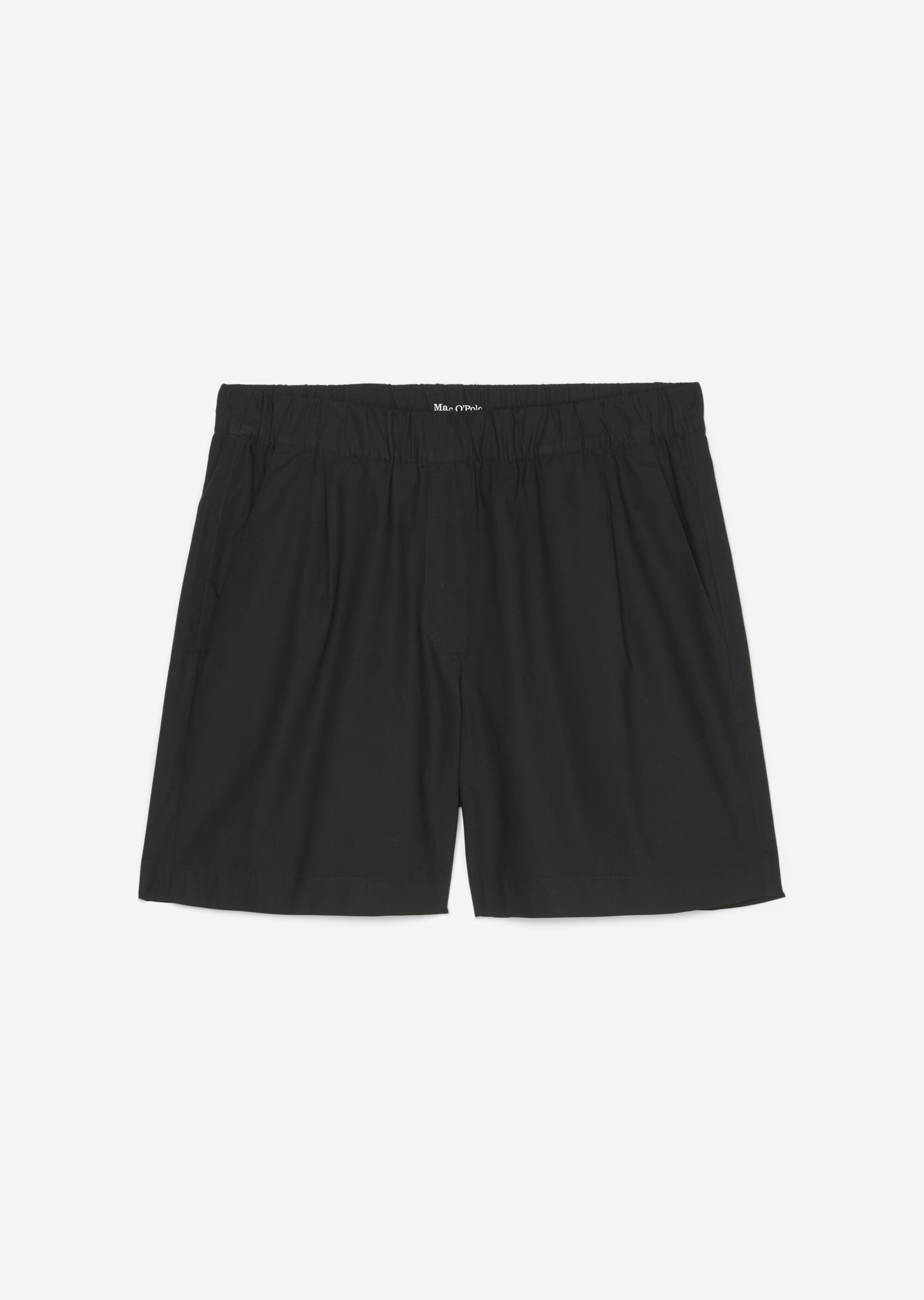 Shorts mit elastischem Gummibund aus Papertouch-Popeline