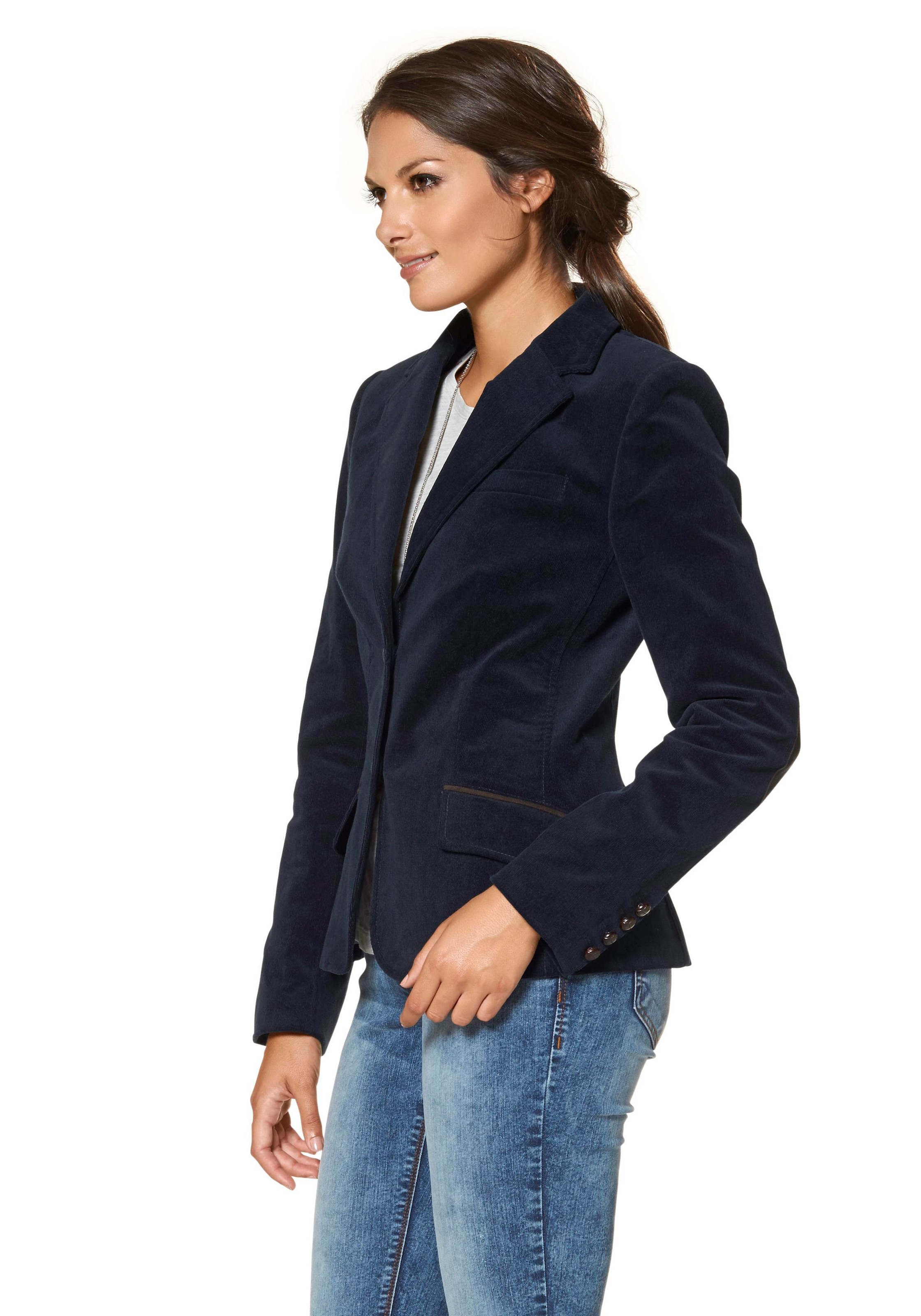Aniston CASUAL Jackenblazer , mit Stoff-Einfassungen und Ärmelpatches