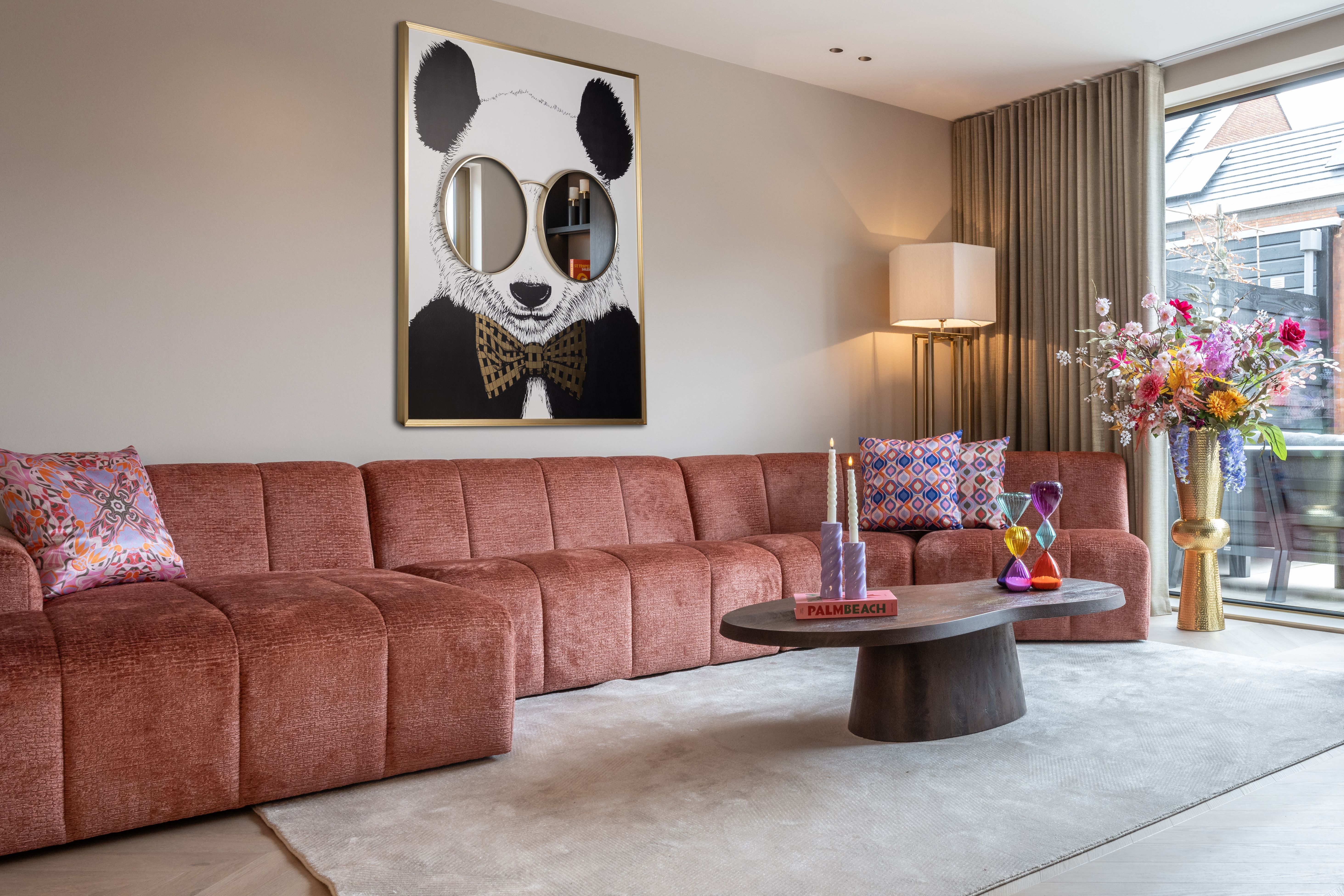 Wanddecoratie 211628 Panda B118.5 x D4.5 x H130.5 cm