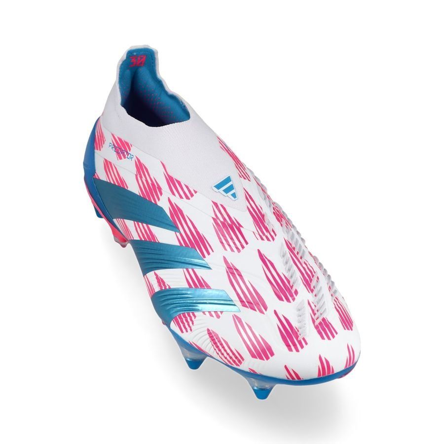 adidas Predator Elite Laceless SG Reemergence - Blanc/Bleu/Rose