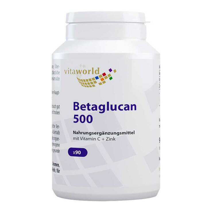 Betaglucan 500 + Vitamin C + Zink Kapseln, 90 St