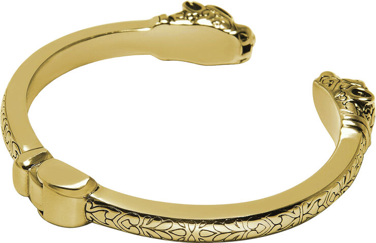 Nialaya Men's Gold Plated Panther Bangle Gold
