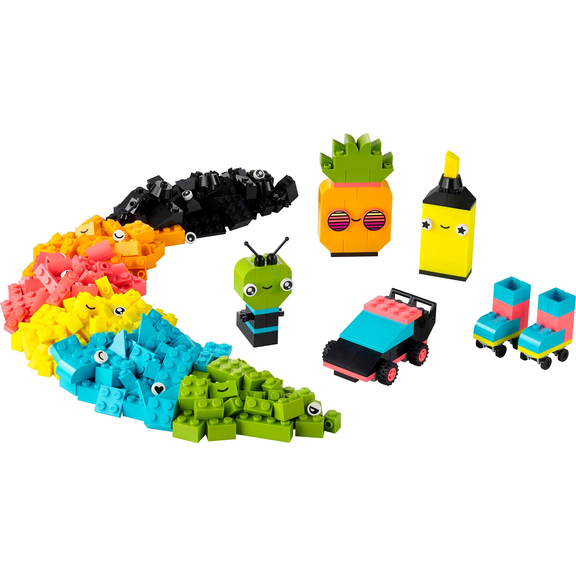 LEGO Konstruktionsspielzeug Classic Neon Kreativ-Bauset