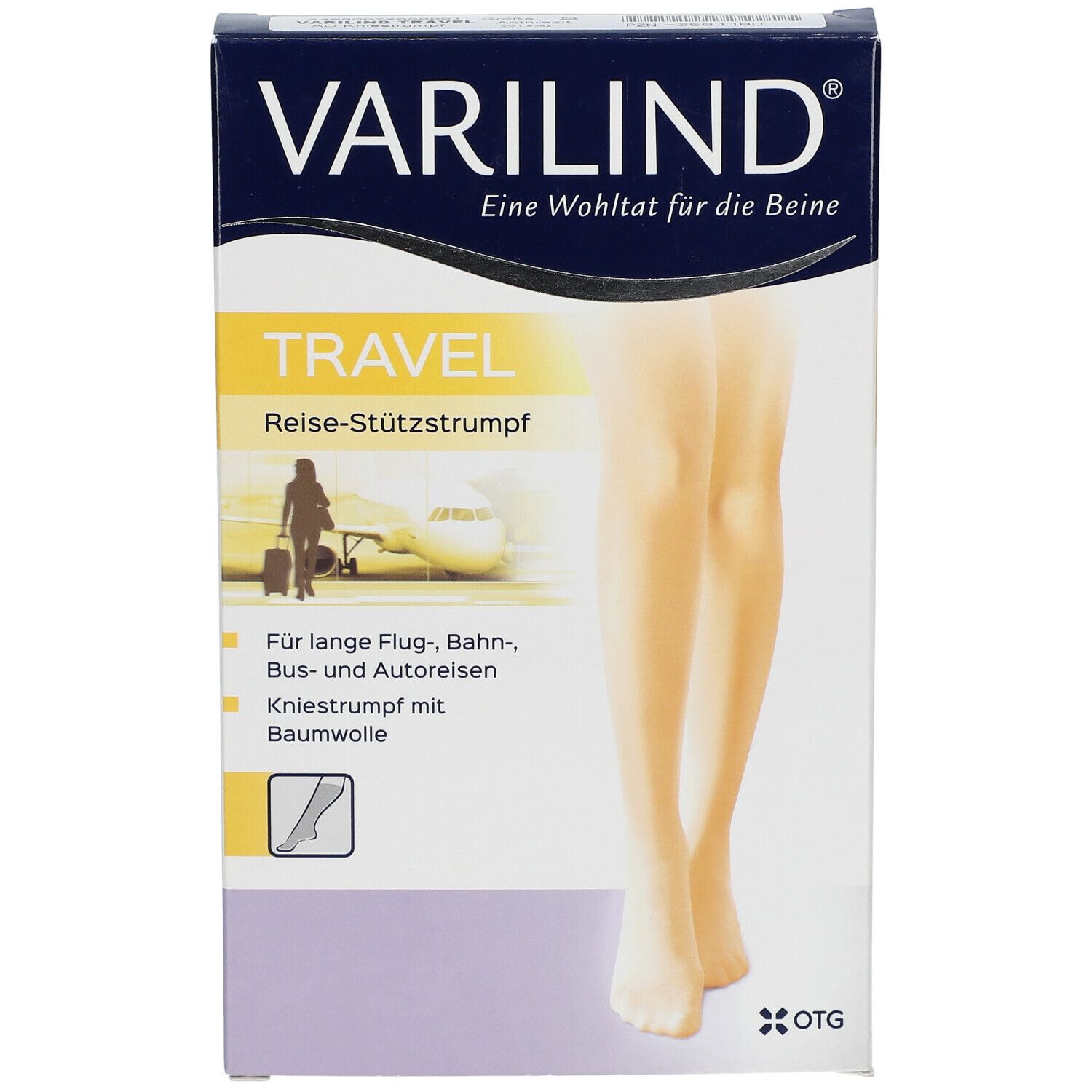 VARILIND® Travel Kniestrümpfe 180 DEN anthrazit Gr. S (37,5-40)
