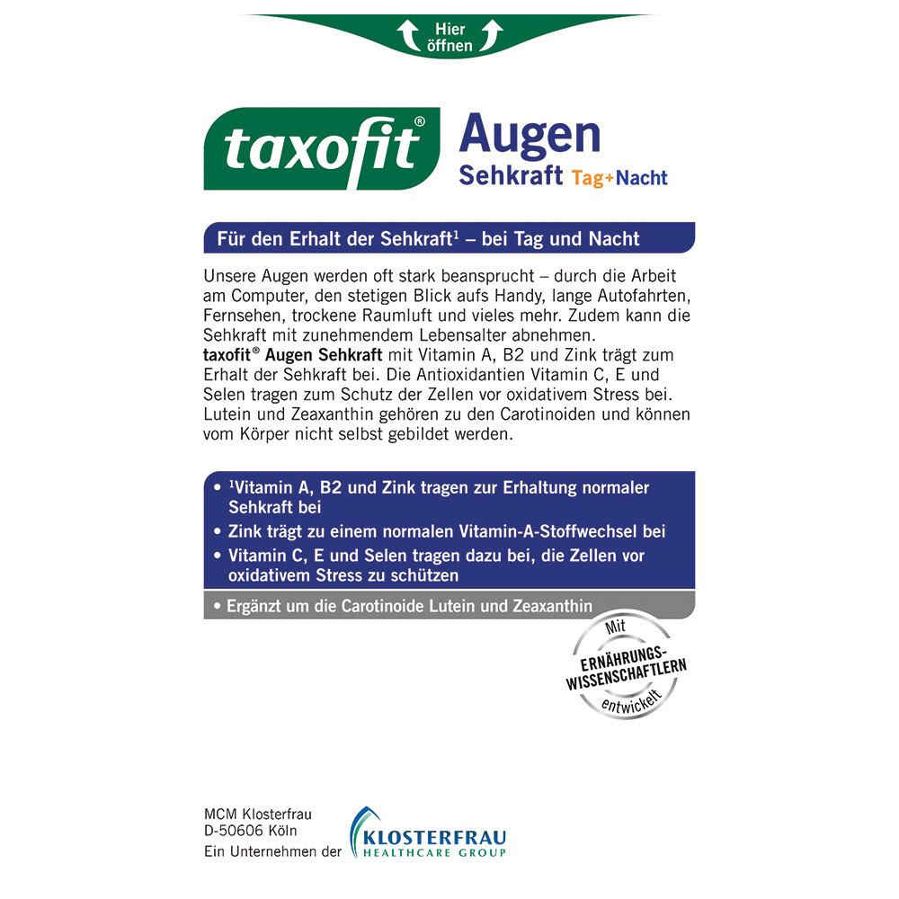 taxofit® Augen Sehkraft Tag+ Nacht