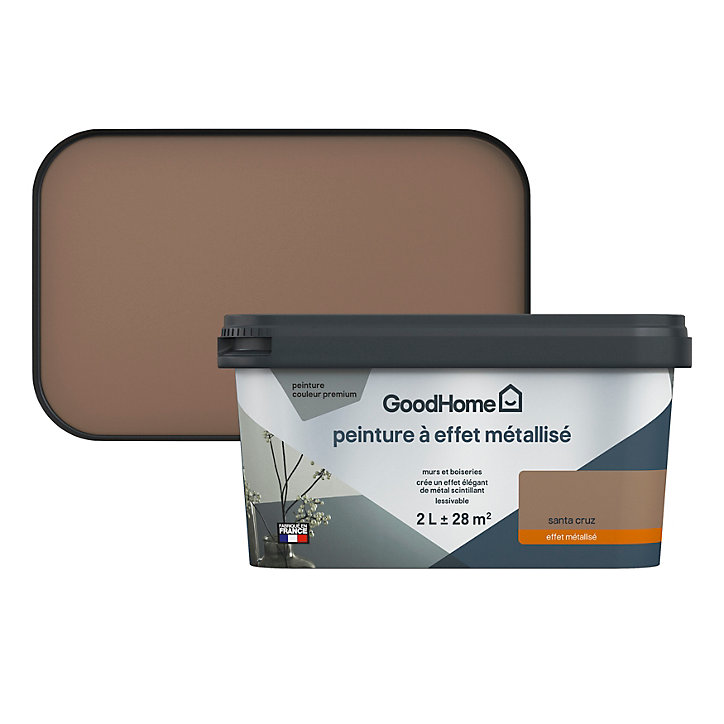 Peinture à effet métallisé GoodHome marron Santa Cruz 2L
