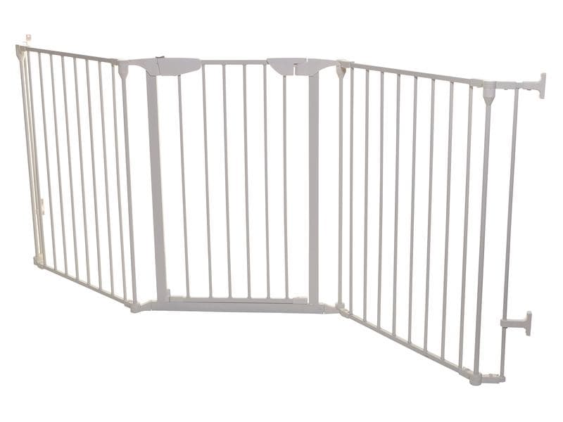 DREAMBABY Absperrgitter Newport Weiss 85.5 cm - 200 cm Barriere/Schutzgitter zum Anschrauben