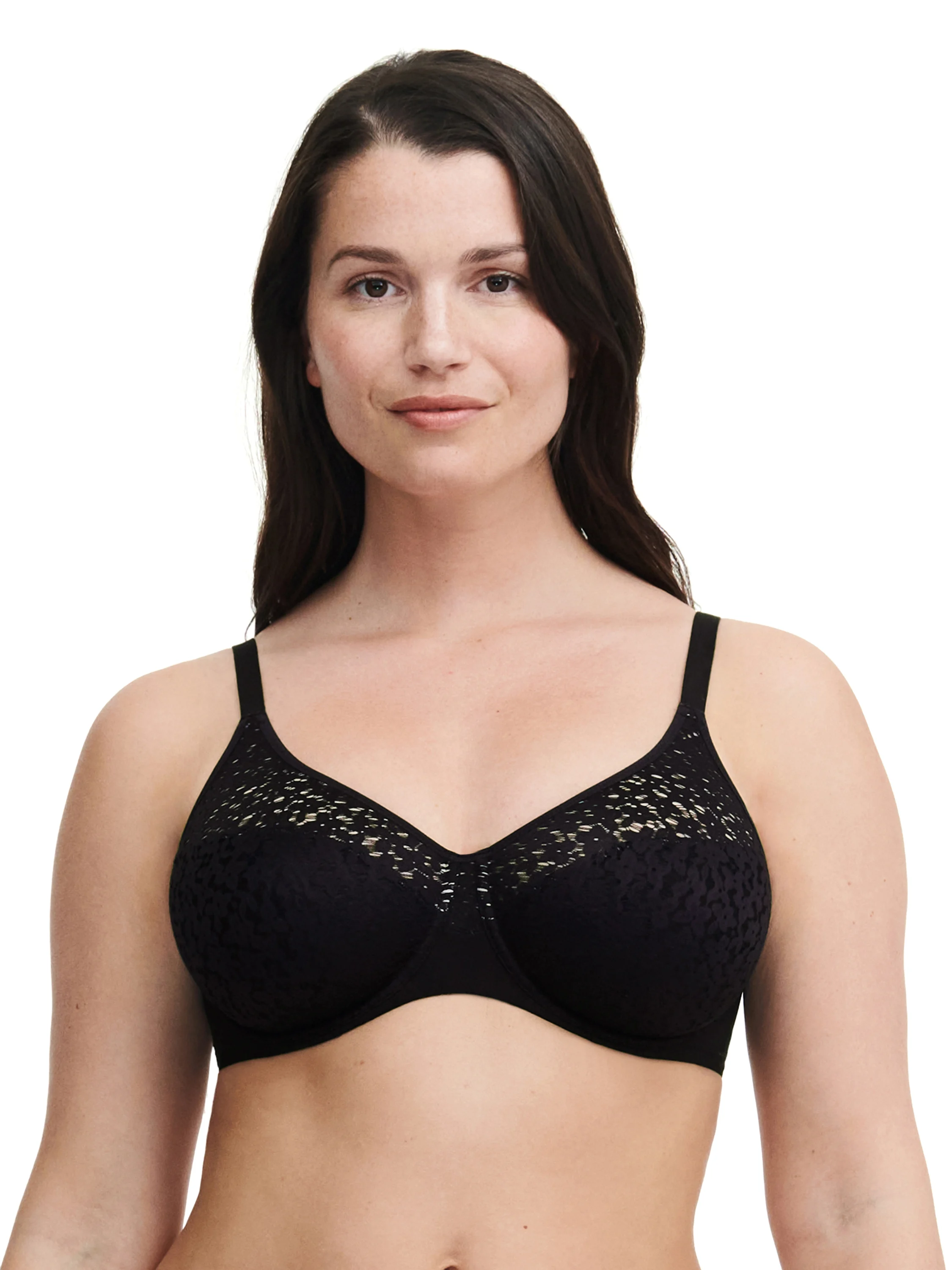 NORAH - Soutien-gorge moulé emboîtant en dentelle | Noir