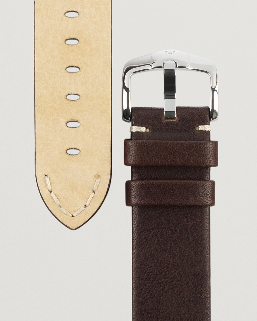 HIRSCH Ranger Retro Leather Watch Strap Brown