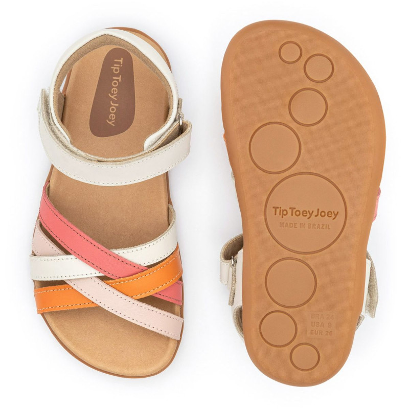Tip Toey Joey Tip Toey Joey Kidos Criss Cross Tapioca Tangerine Coral Matte