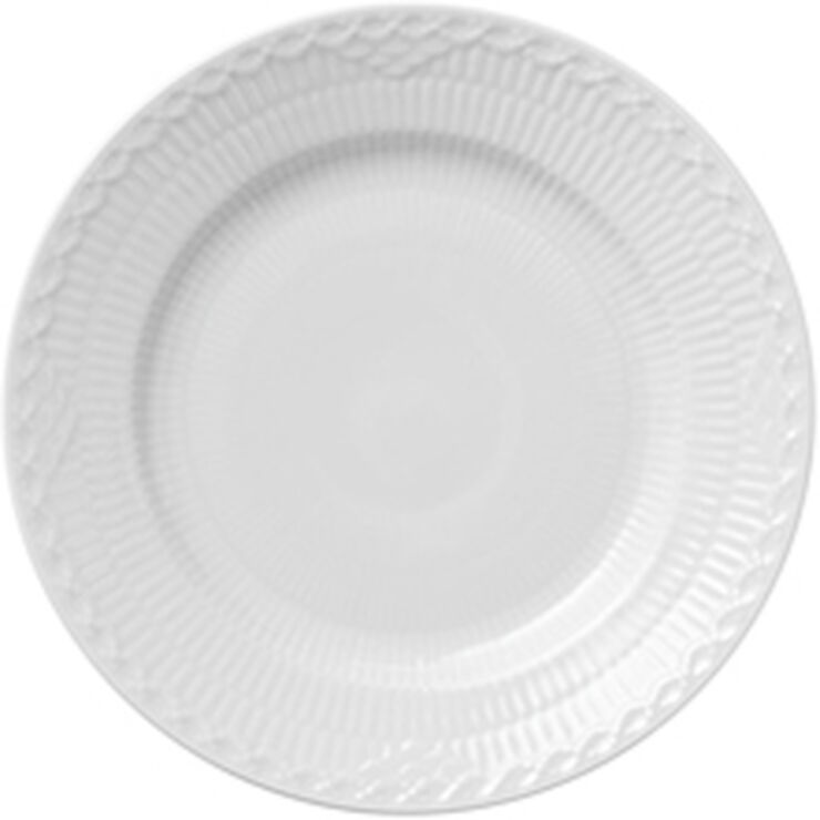 Royal Copenhagen Hvid Halvblonde 17 cm. tallerken Hvid