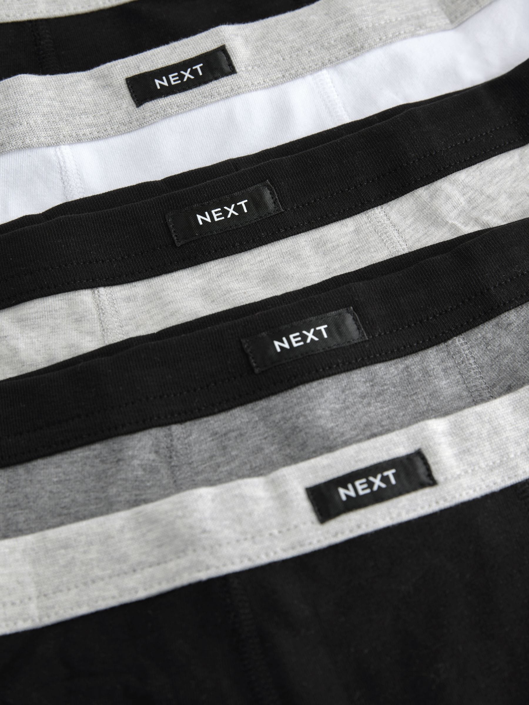 Grijs - Set van 5 boxershorts met zachte tailleband (1,5-16 jr)