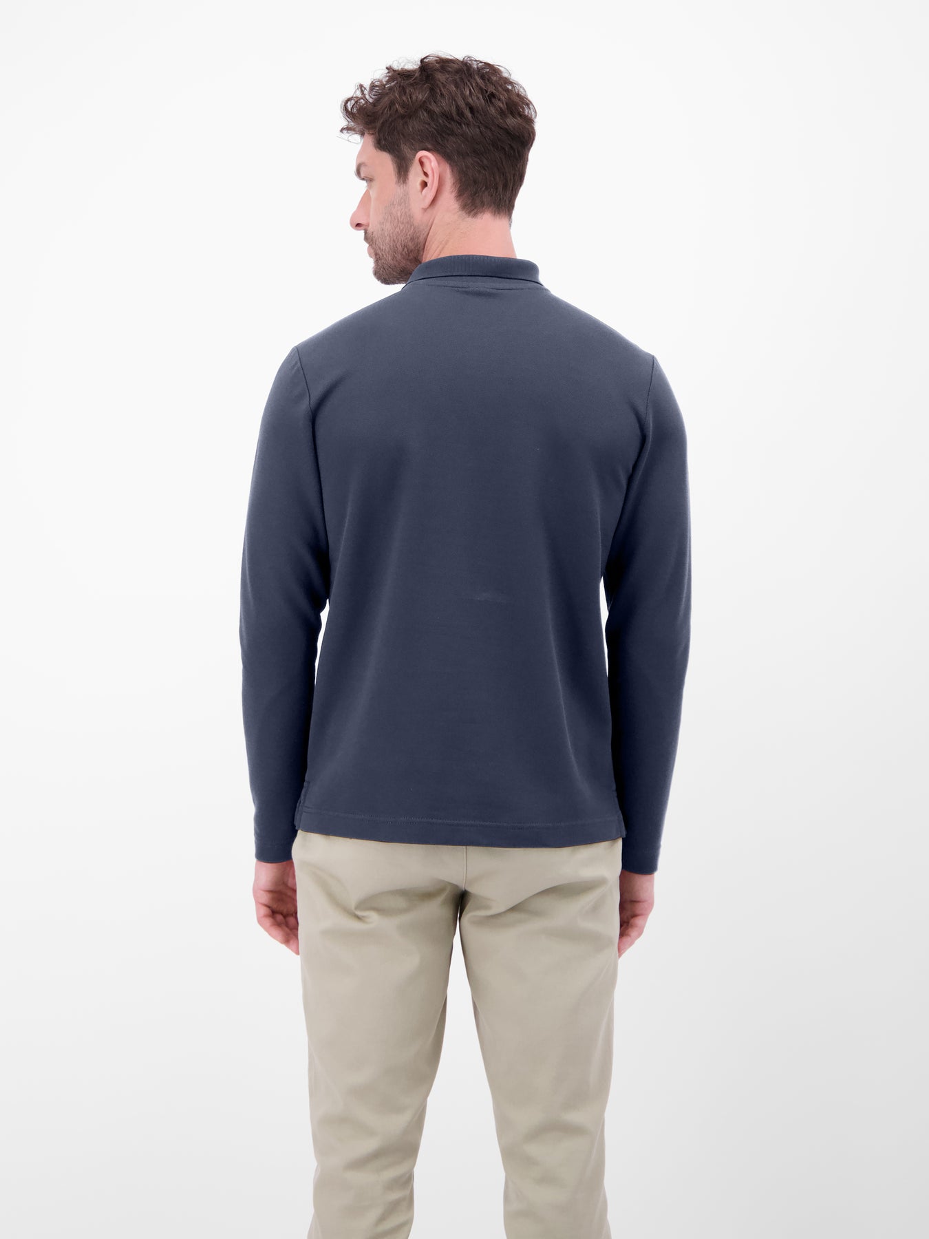 Langarm-Poloshirt, sportiv und modisch