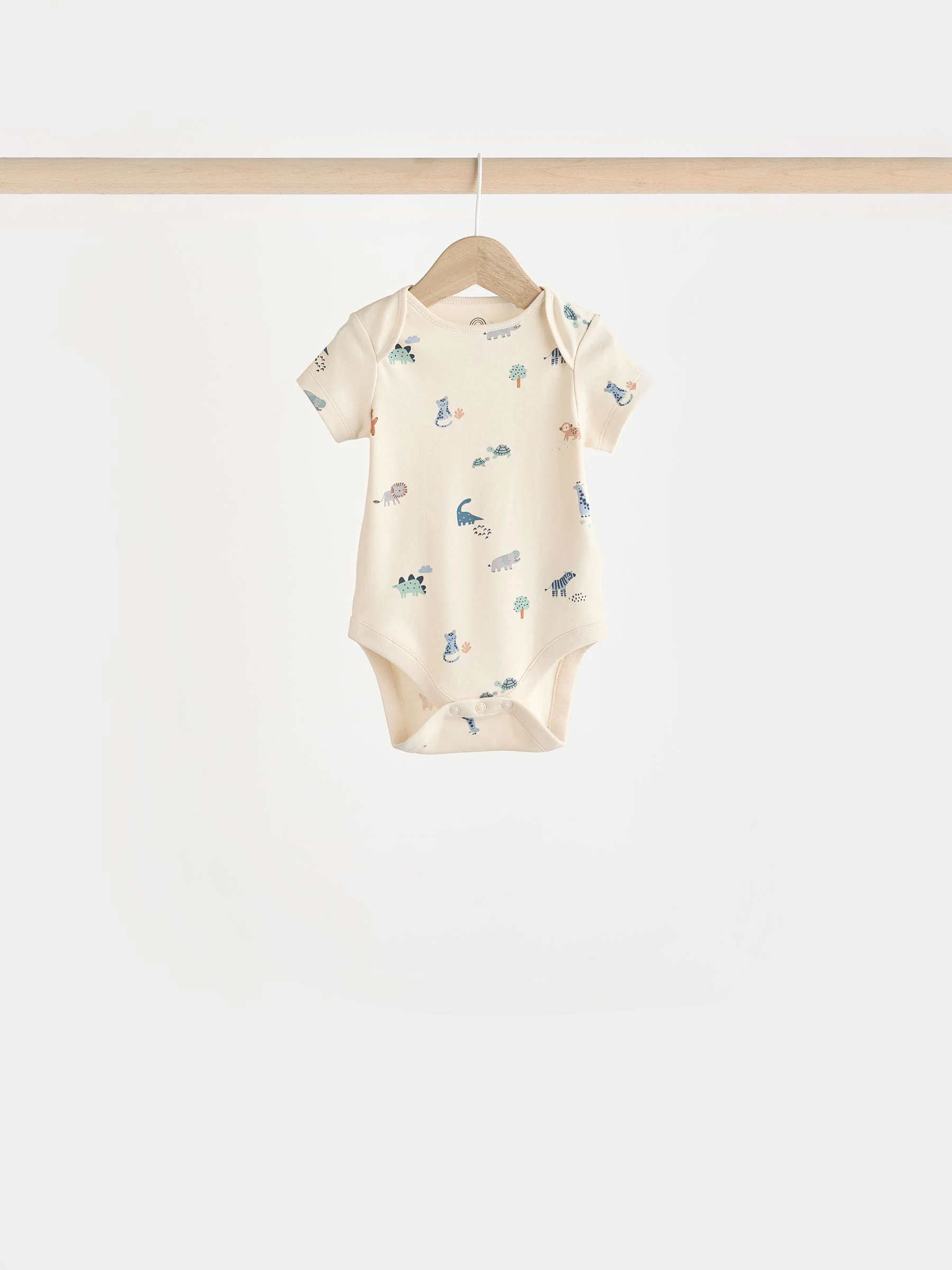 Blauwgroen - Baby 100% katoenen bodysuits verpakking van 7