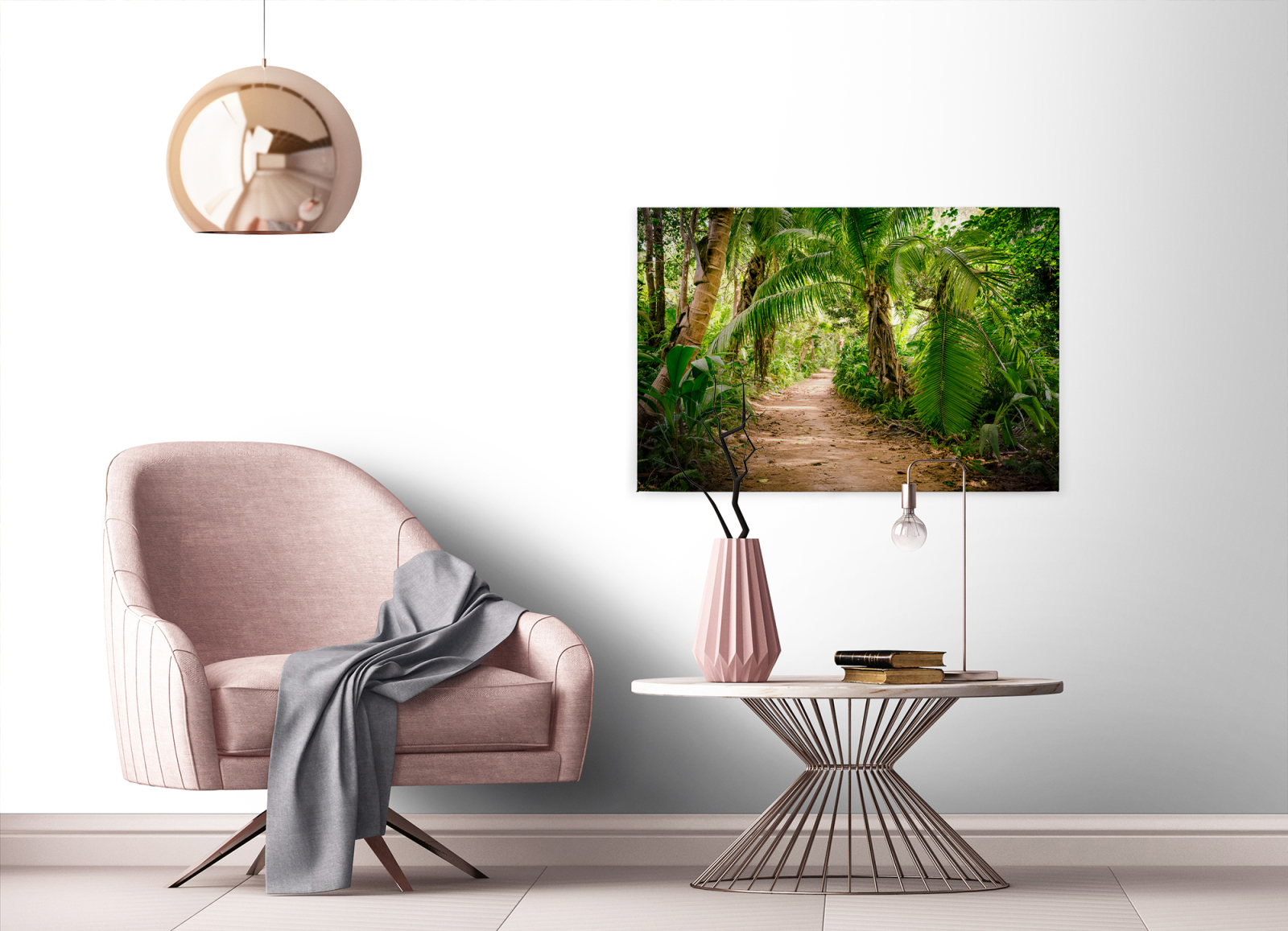 Leinwandbild PALMEN - grün - 90x60 cm