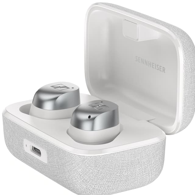 Sennheiser Momentum 4 true wireless in-ear høretelefoner (hvid-sølv)