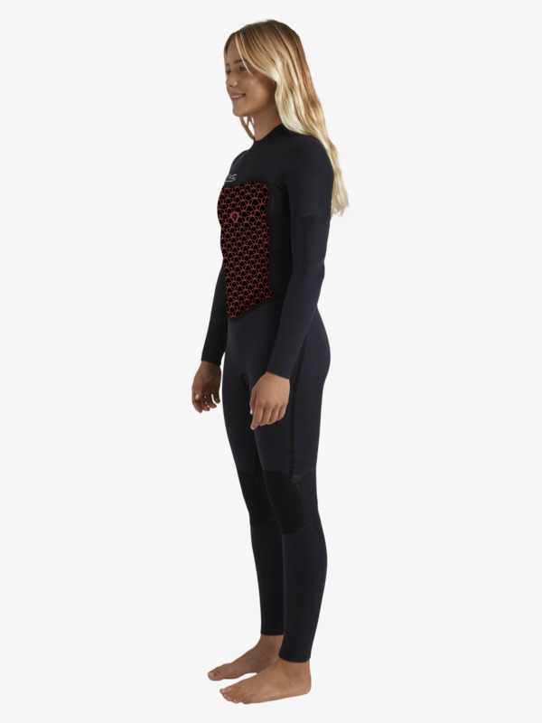 4/3mm Swell Natural Combinaison de surf back zip Noir Femme