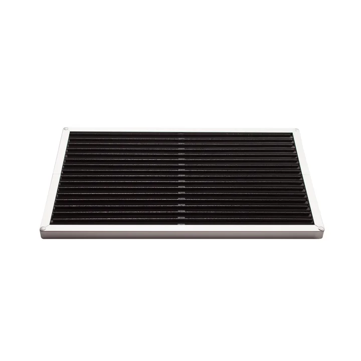 Rizz - Fussmatte door-line, 58 × 36 cm, silber