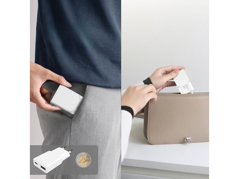 4smarts USB-Wandladegerät PDPlug Duos Slim PD 20W Ultradünnes Ladegerät mit fortschrittlicher GaN-Technologie