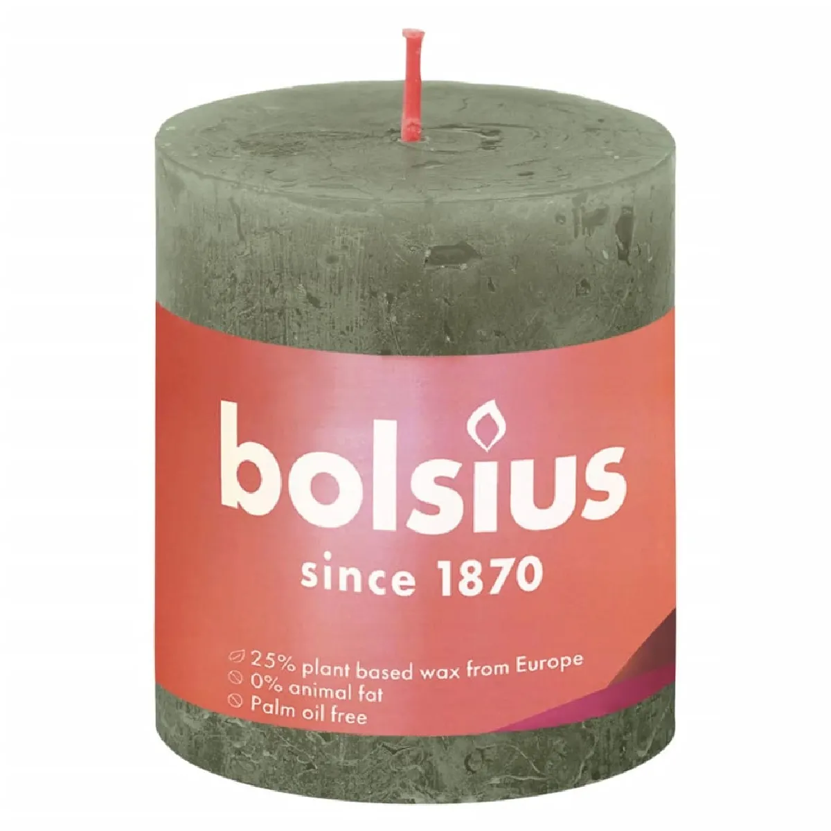 Bolsius Bougies Pilier Shine 4 pcs - Vert Olive