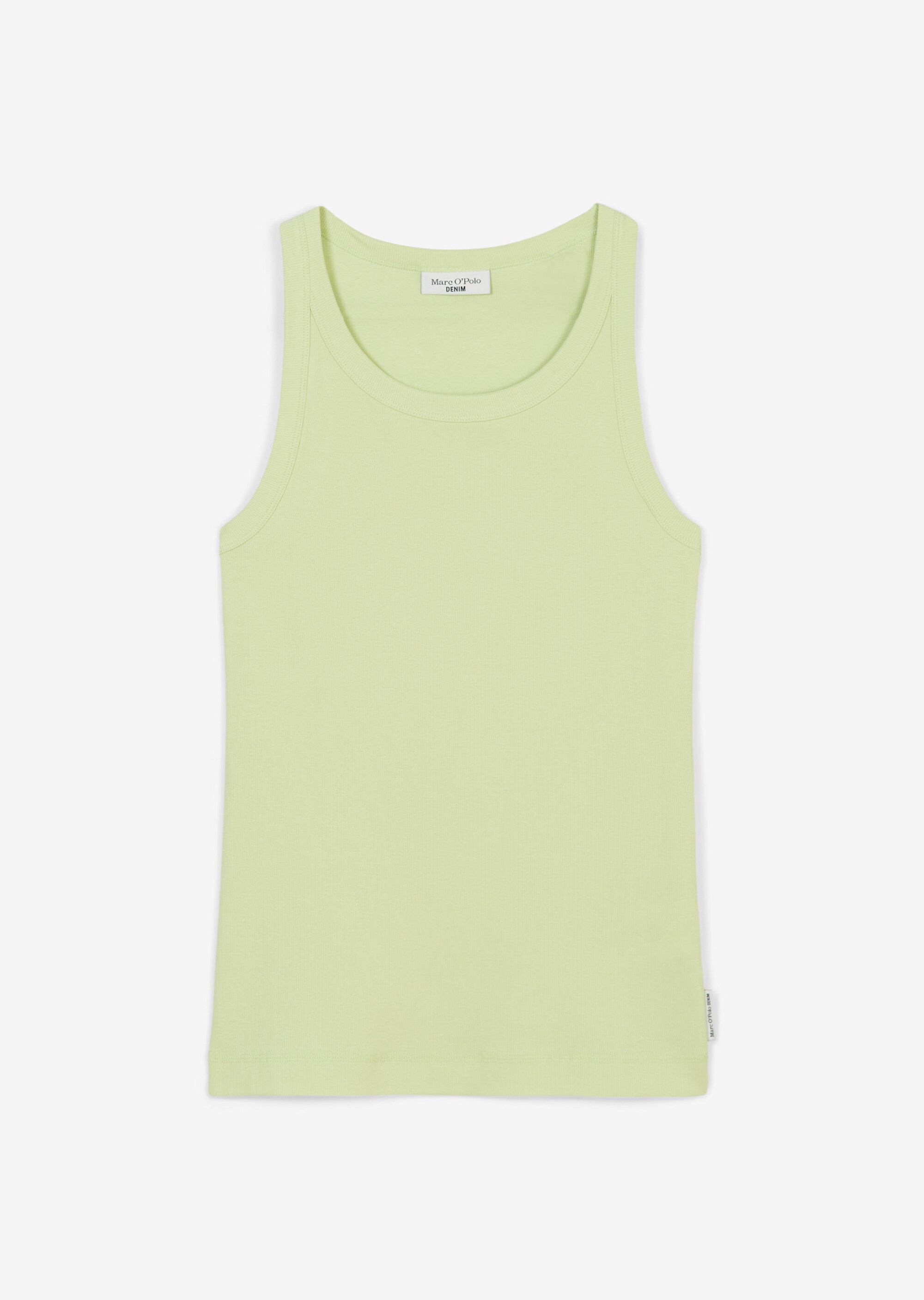 Tanktop mit feiner Rippstruktur aus elastischem Organic Cotton-Mix