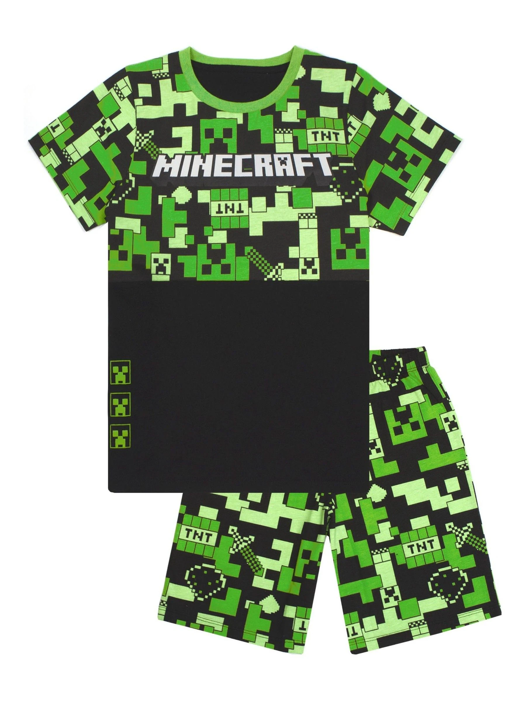 Vanilla Underground Boys Minecraft Short Sleeve Short Leg 100% Cotton Pyjamas Set