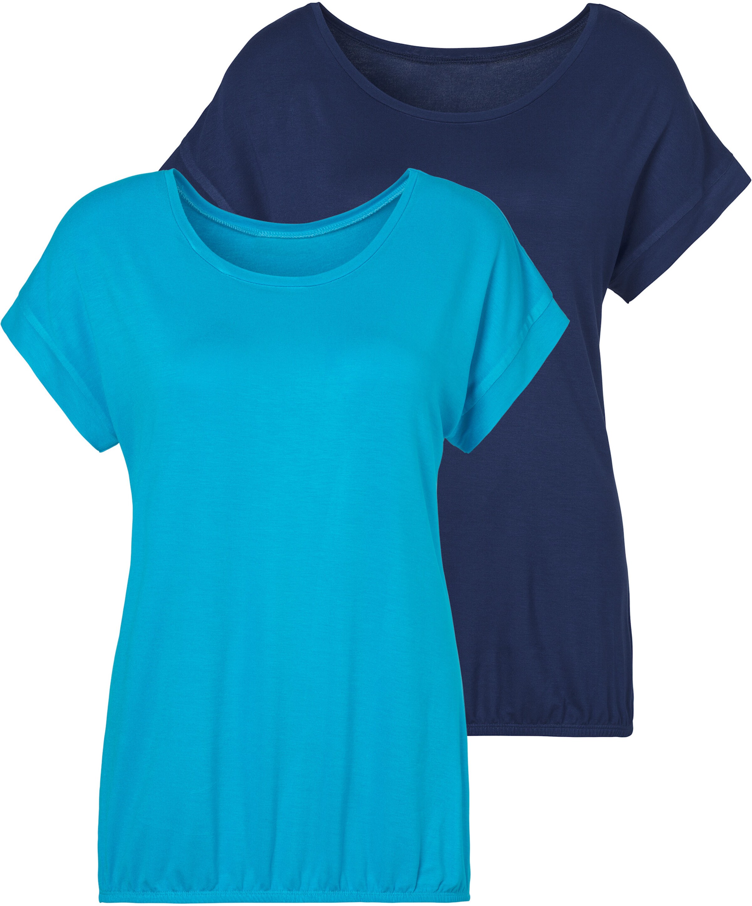 Vivance Kurzarmshirt in türkis, navy