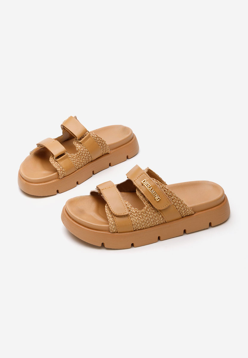 Mules plates femme chameau Carrisa