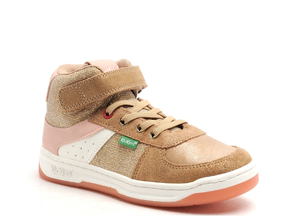 Kickers boots bottine enfant kickalien fille beige
