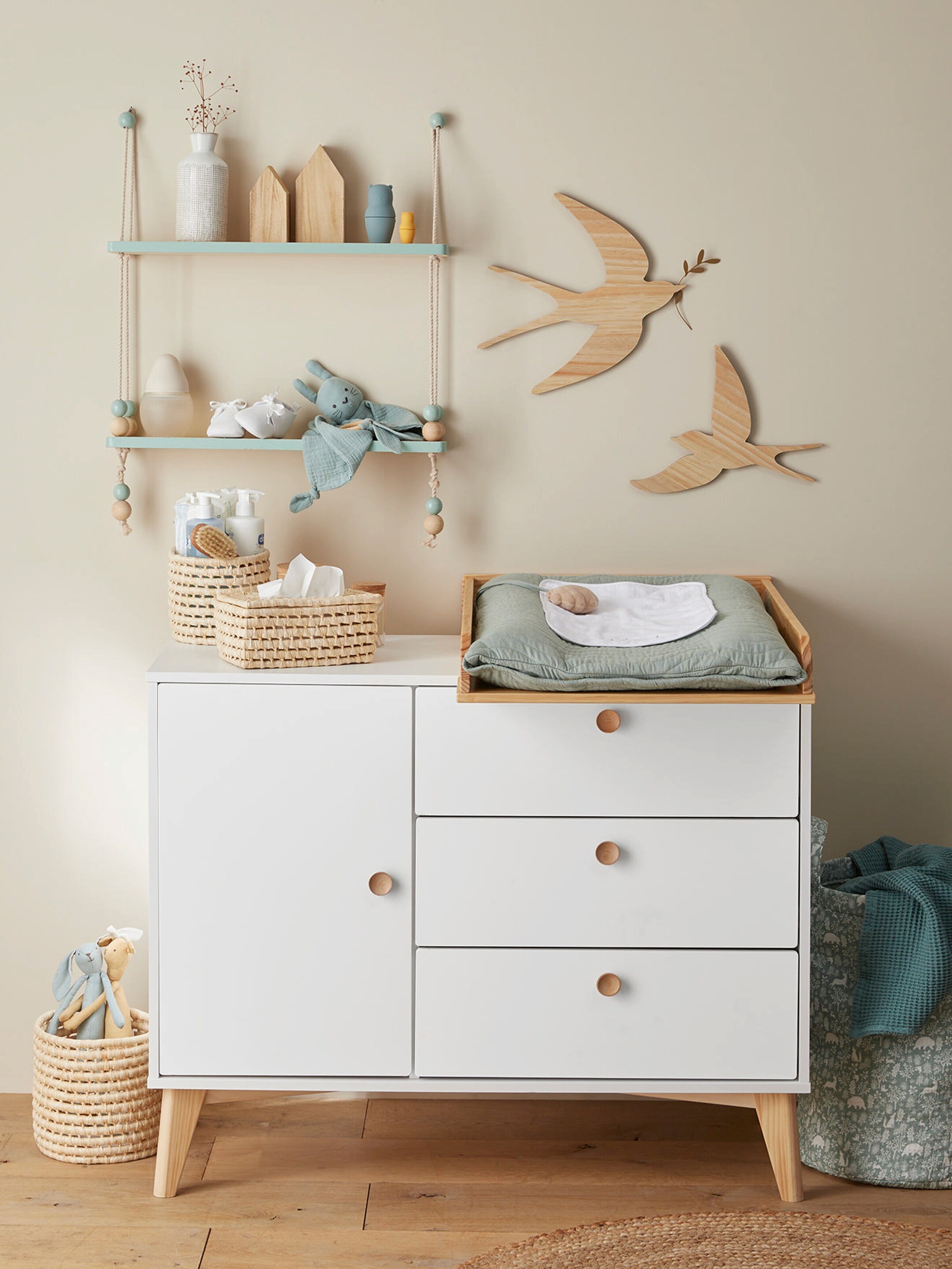 Vertbaudet Baby Wickelaufsatz ROMY für Kommoden mit 42 cm Tiefe braun