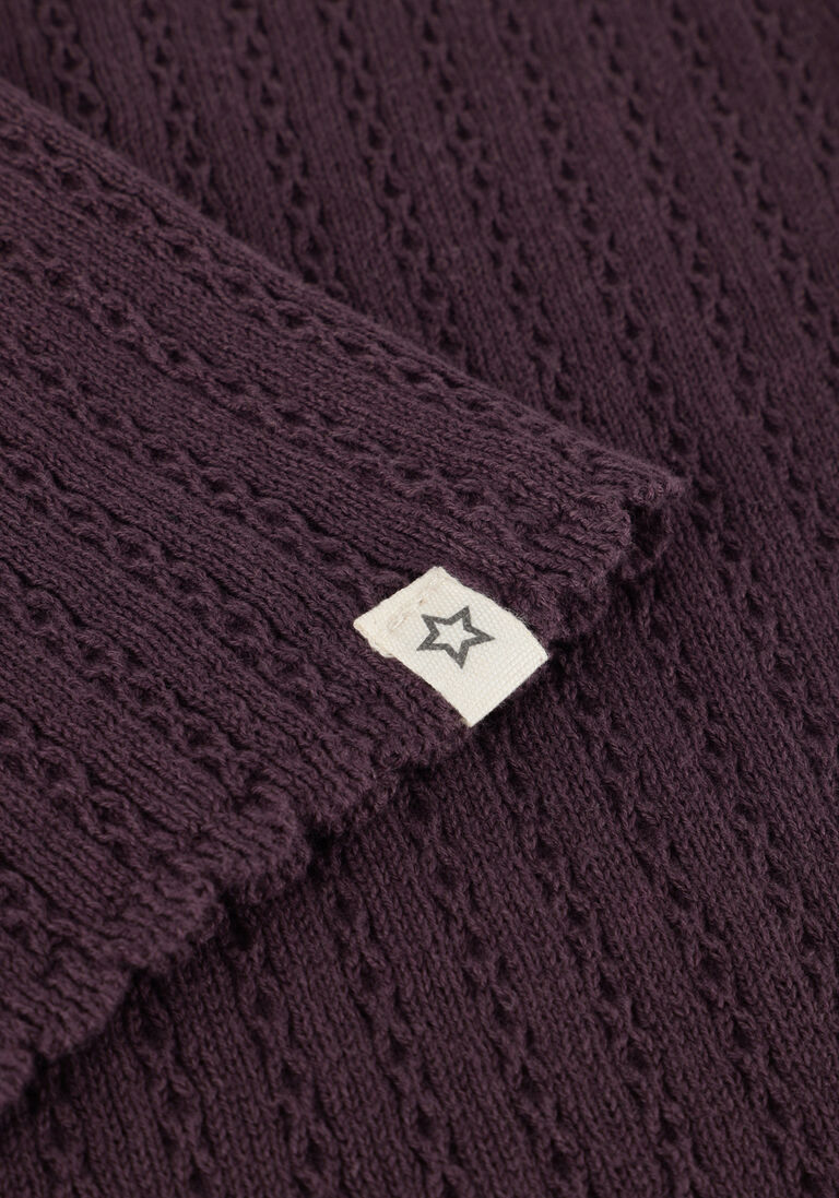 YOUR WISHES paarse your wishes pantalon bar motif knit