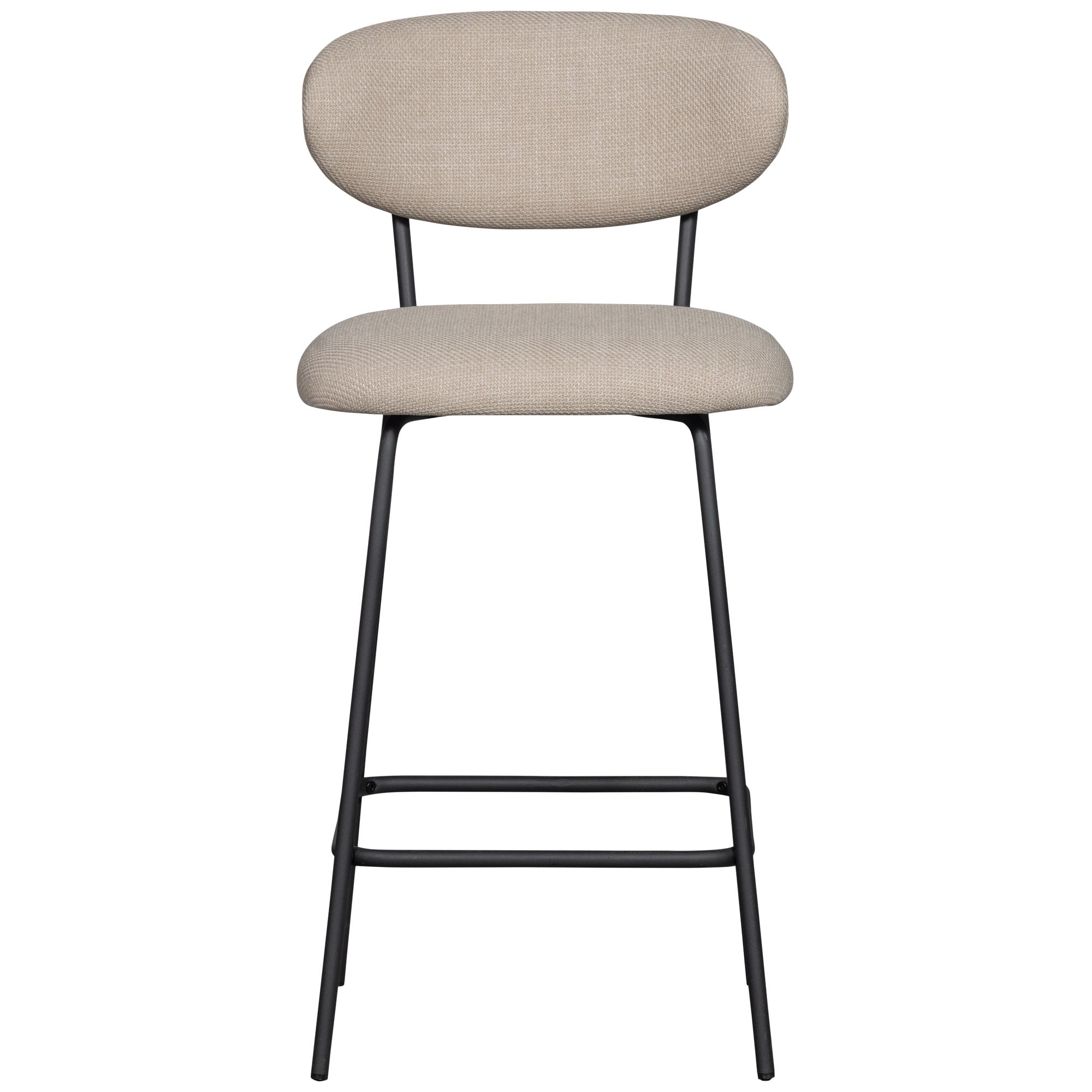 WOOOD Kjeld Barstoelen - Polyester - Naturel - Set van 2