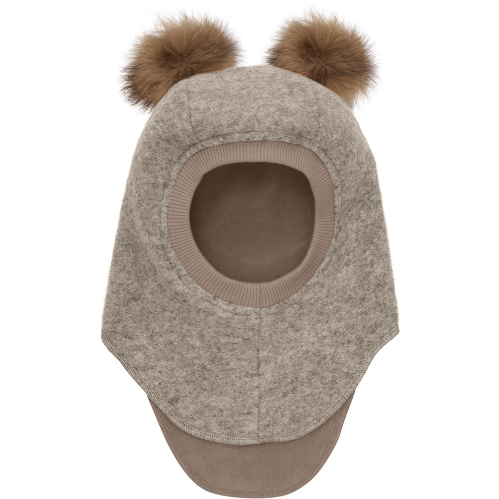 Køb Huttelihut Camel Melange Elefanthue Uld Alpaca Pompoms